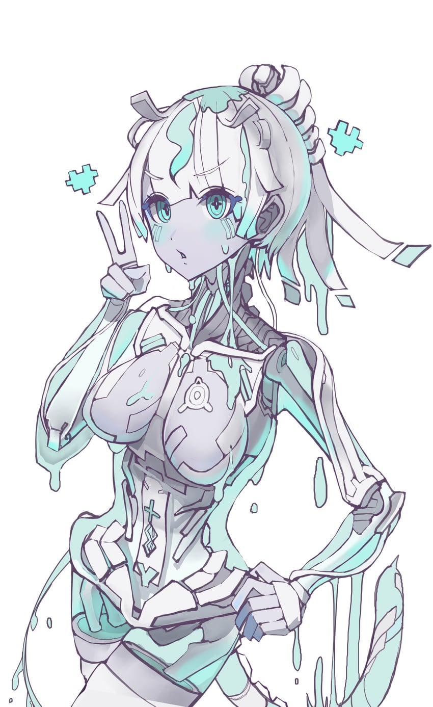 原创 1名女孩 齐刘海 乳房 有色皮肤 牛仔镜头