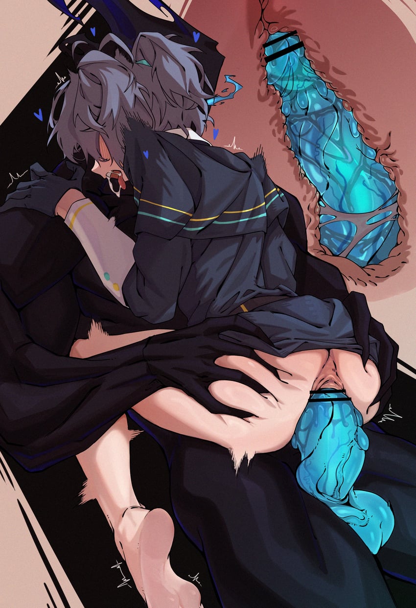 原创 1名男孩 1名女孩 肛门 条状遮挡 赤脚
