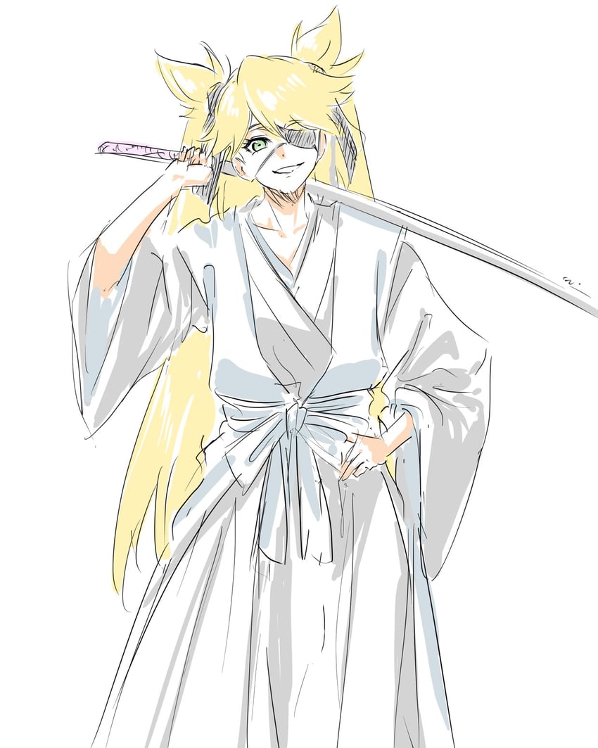 死神、龙与魔女、妮妮·斯庞库尔 1名女孩 :D 替换服装 黑色袴 黑色和服