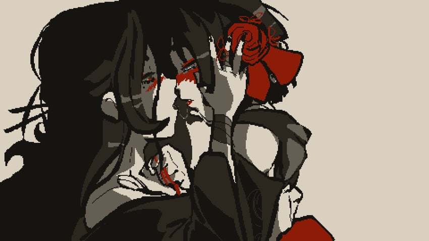原创 2名女孩 亲吻后 脸红 眼线 化妆