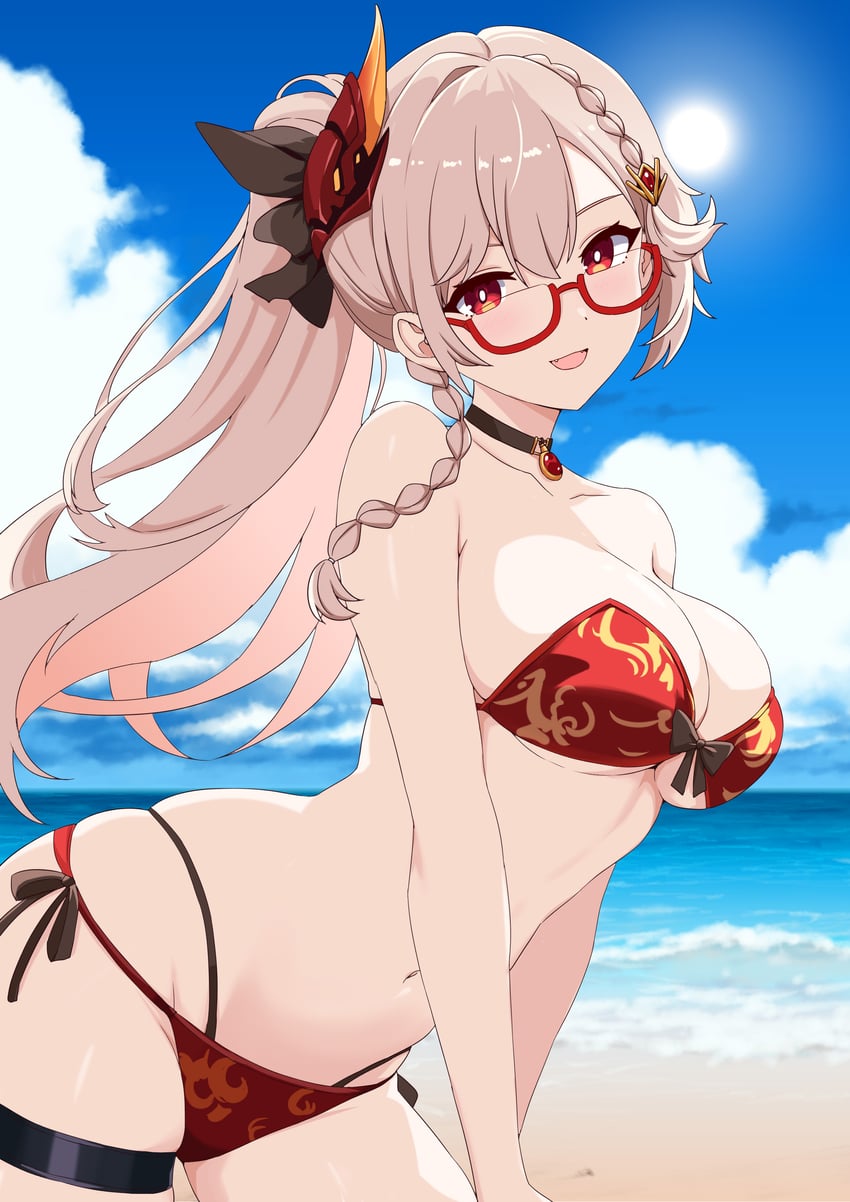 Project-SP、issor (project-sp) 1名女孩 海滩 腰带 比基尼 黑色皮带