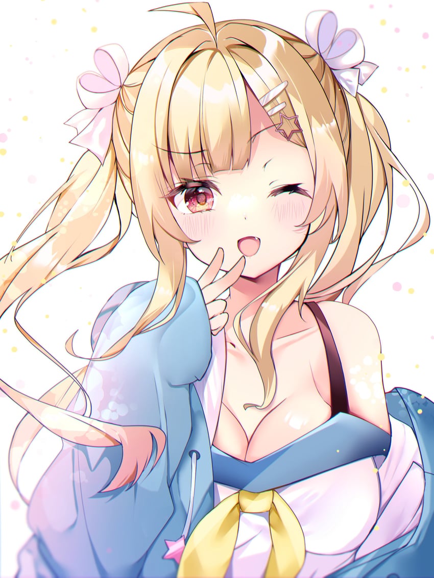 原创 1名女孩 :D 微笑 呆毛 黑色夹克