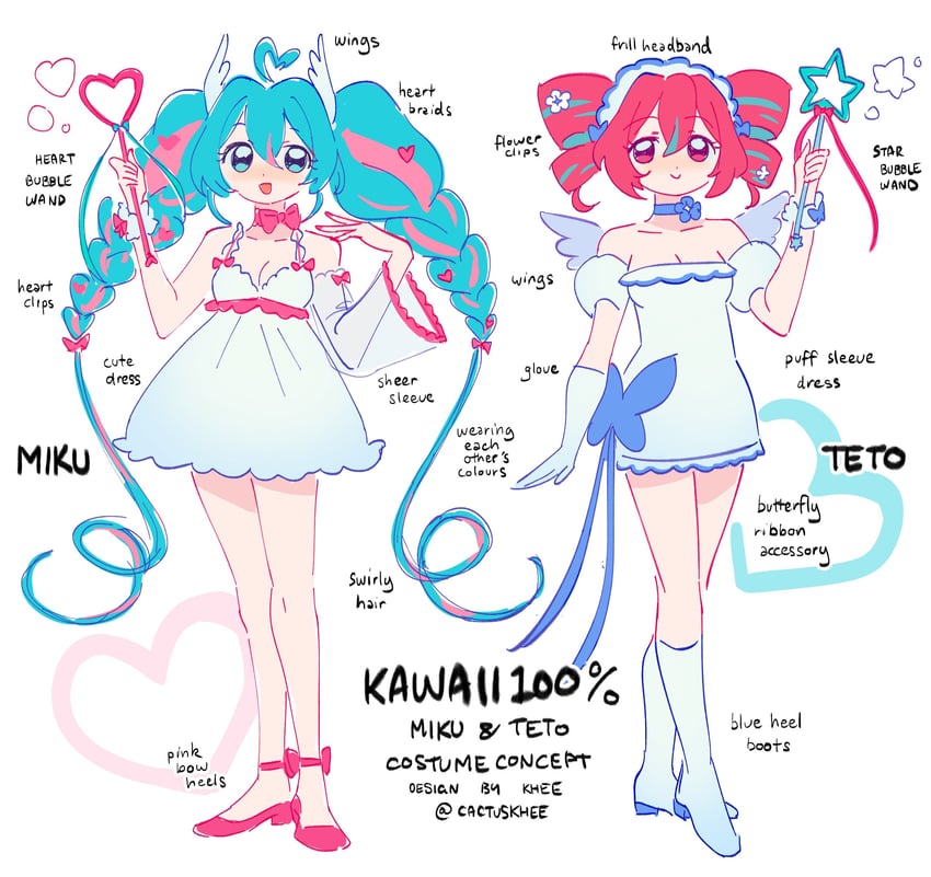 UTAU、VOCALOID、初音未来 2名女孩 呆毛 水色瞳 水色发 蓝色衣领
