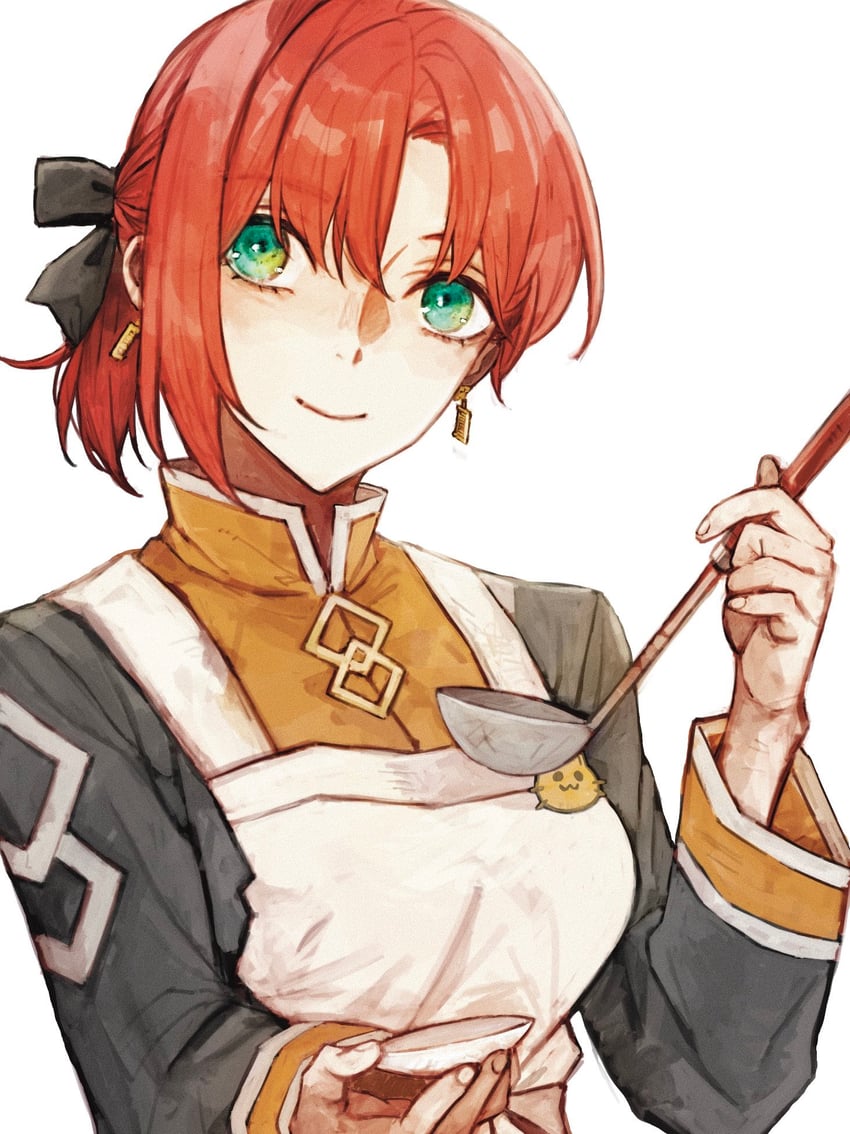 Fate/Grand Order、Fate系列、布狄卡 (Fate) 围裙 猫咪按钮 迦勒底标志 迦勒底工作人员制服 有领衬衫