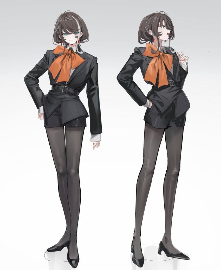 神椿工作室、新世界记录、阿丝 (新世界) 1名女孩 :D 黑色夹克 黑色连裤袜 黑鞋
