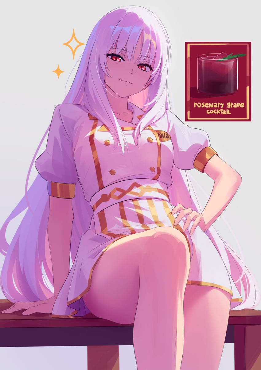 Fate/strange Fake、Fate系列、菲莉雅 (Fate) 1名女孩 乳房 鸡尾酒 杯子 连衣裙