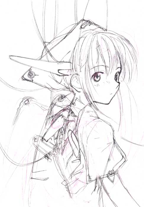 原创 1名女孩 机器人 脸红 闭嘴 暴露的内部机械