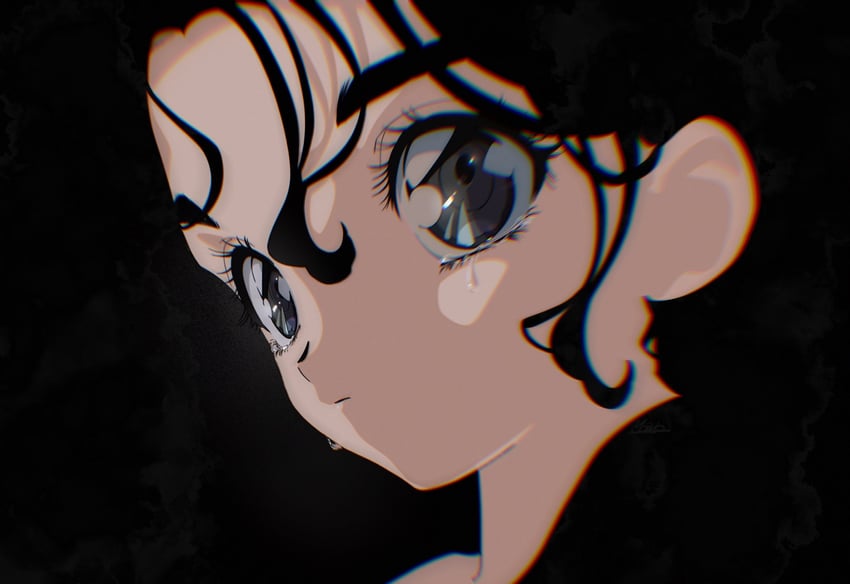 原创 90年代风格 1名女孩 黑瞳 黑发 色差