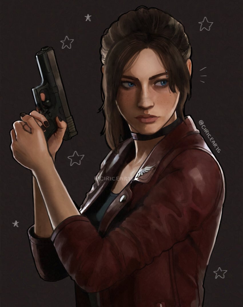 生化危机、生化危机 圣女密码、resident evil veronica 作者名 黑色项圈 黑色指甲 黑衬衫 蓝眼