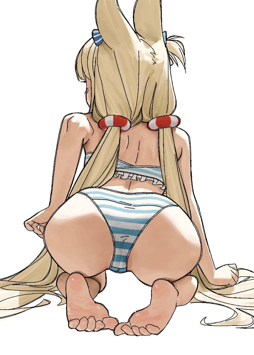 个人势虚拟主播、Sameko Saba 1名女孩 兽耳 屁股 臀部特写 背影