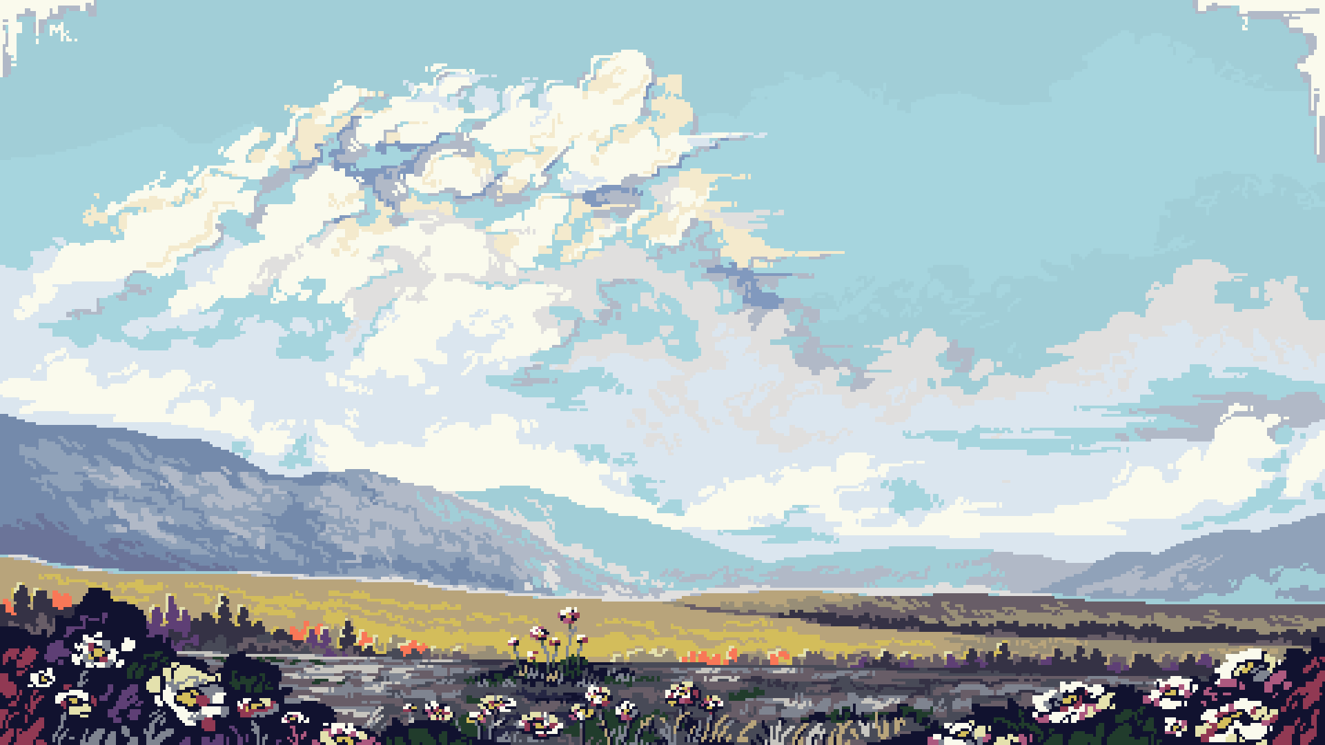 原创 云 多云天空 白天 花 草地