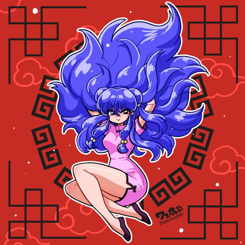 乱马1/2、珊璞 (乱马 1/2) 1名女孩 作者名 铃铛 蝴蝶结 中国风服饰
