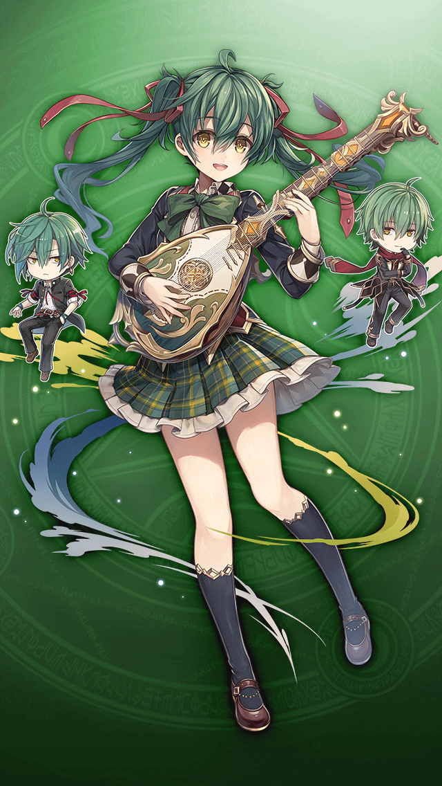 格林笔记、格林笔记：学园、charlotte grimm (grimms notes gakuen) 1名女孩 2个男孩 呆毛 黑色夹克 黑裤子
