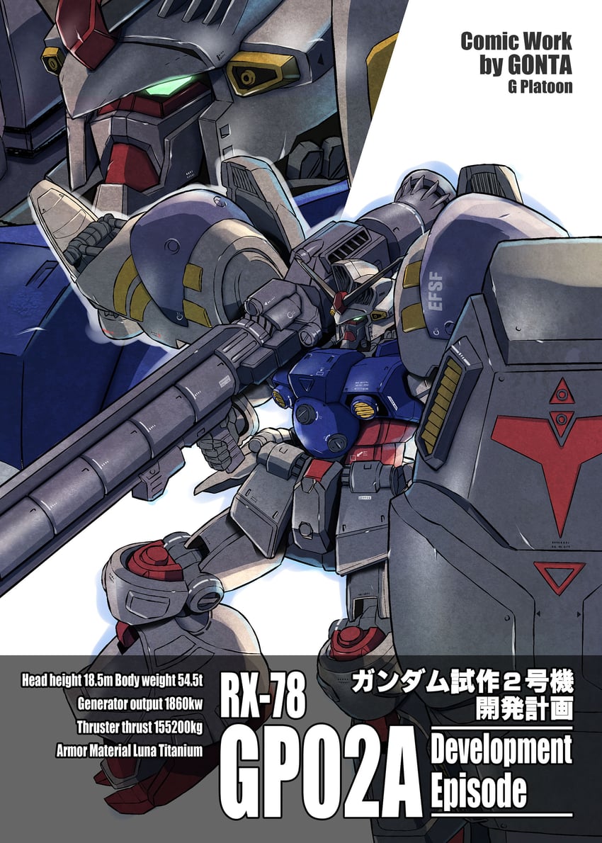 高达、机动战士敢达 0083、高达 GP-02 酸浆果 作者名 火箭筒(高达) 光束炮 角色名称 封面
