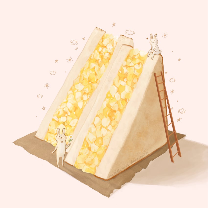 原创 其他两人 蛋 egg salad 鸡蛋三明治 花