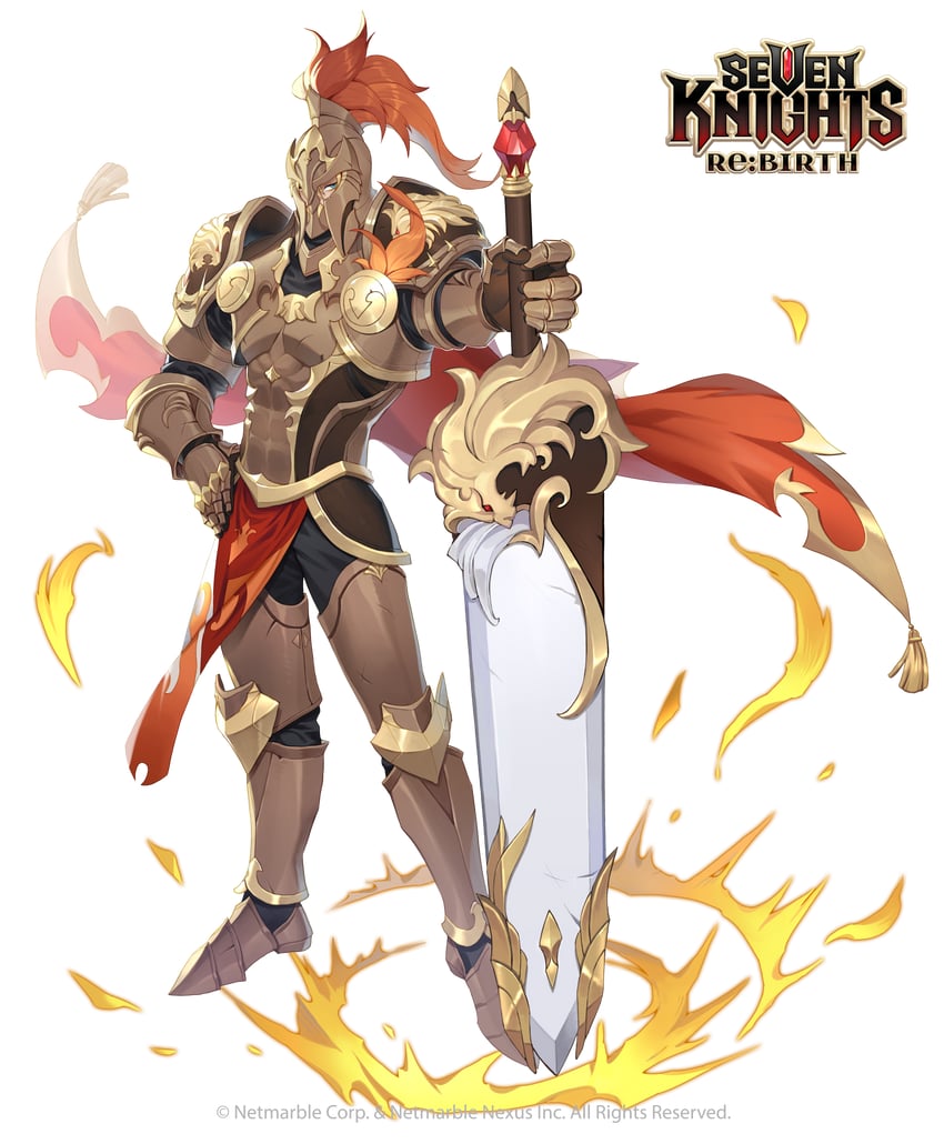 seven knights re:birth、chancellor (seven knights re:birth) 1名男孩 铠甲 铠甲靴 黑裤子 蓝眼