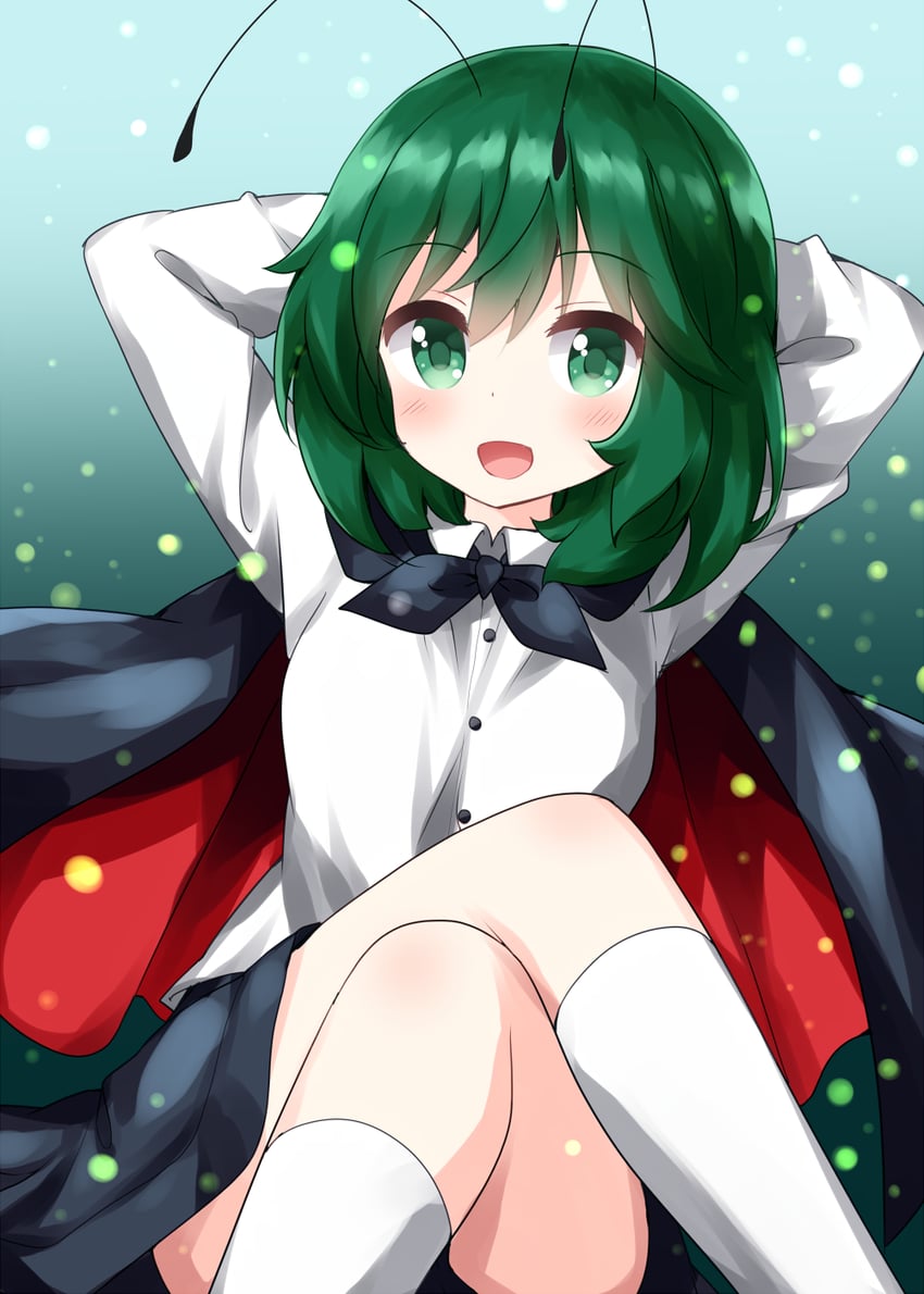 东方Project、莉格露·奈特巴格 1名女孩 :D 触角 双手背在身后 黑裤子