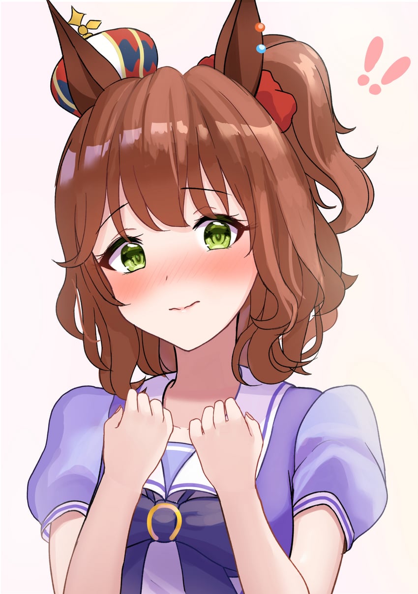 赛马娘、阿斯顿马酱 (赛马娘) ! 双重感叹号 1名女孩 兽耳 脸红