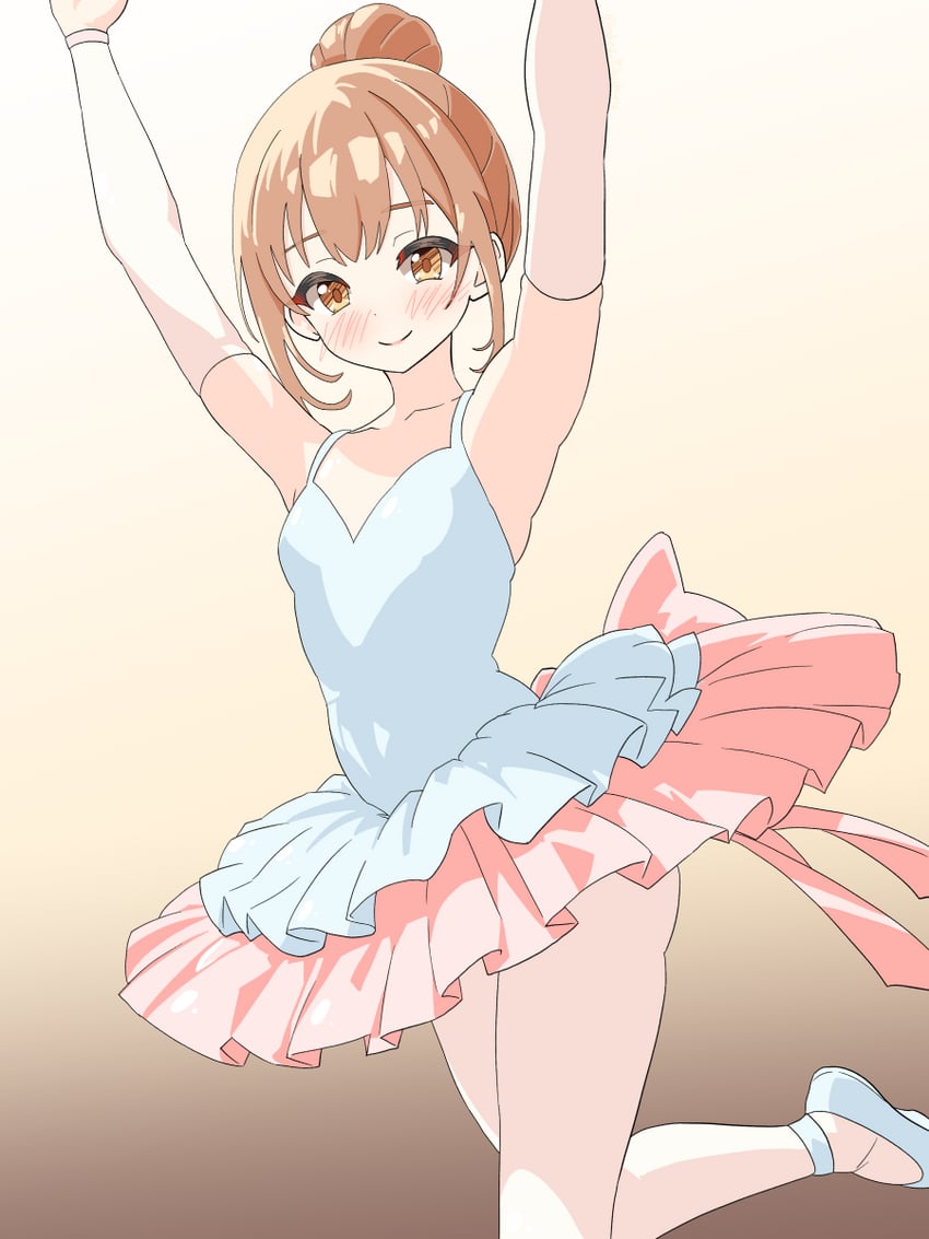 原创 1名女孩 举起双手 运动紧身衣 芭蕾舞者 芭蕾