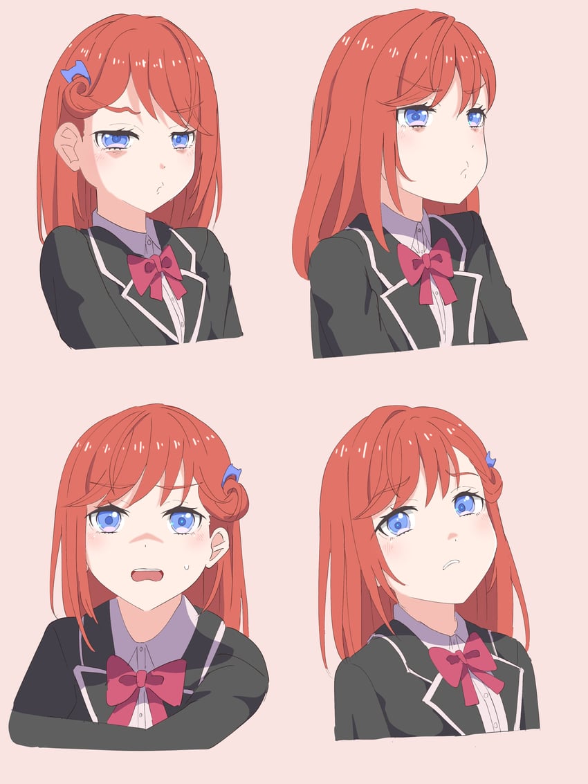 Love Live!、Love Live! 莲之空女学院学园偶像部、Love Live! 莲之空女学院学园偶像俱乐部 繁花庭院派对 1名女孩 黑色夹克 西装外套 蓝眼 蝴蝶结