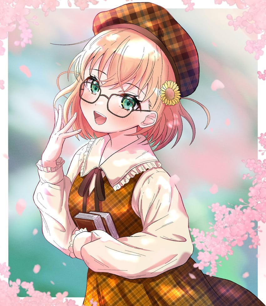 Love Live!、Love Live! 莲之空女学院学园偶像部、日野下花帆 1名女孩 替换服装 水色瞳 贝雷帽 黑框眼镜