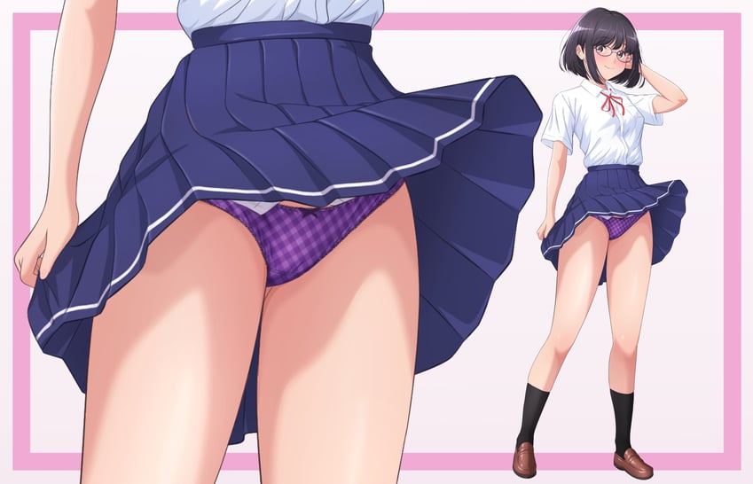 原创 1名女孩 黑瞳 黑发 黑袜 特写