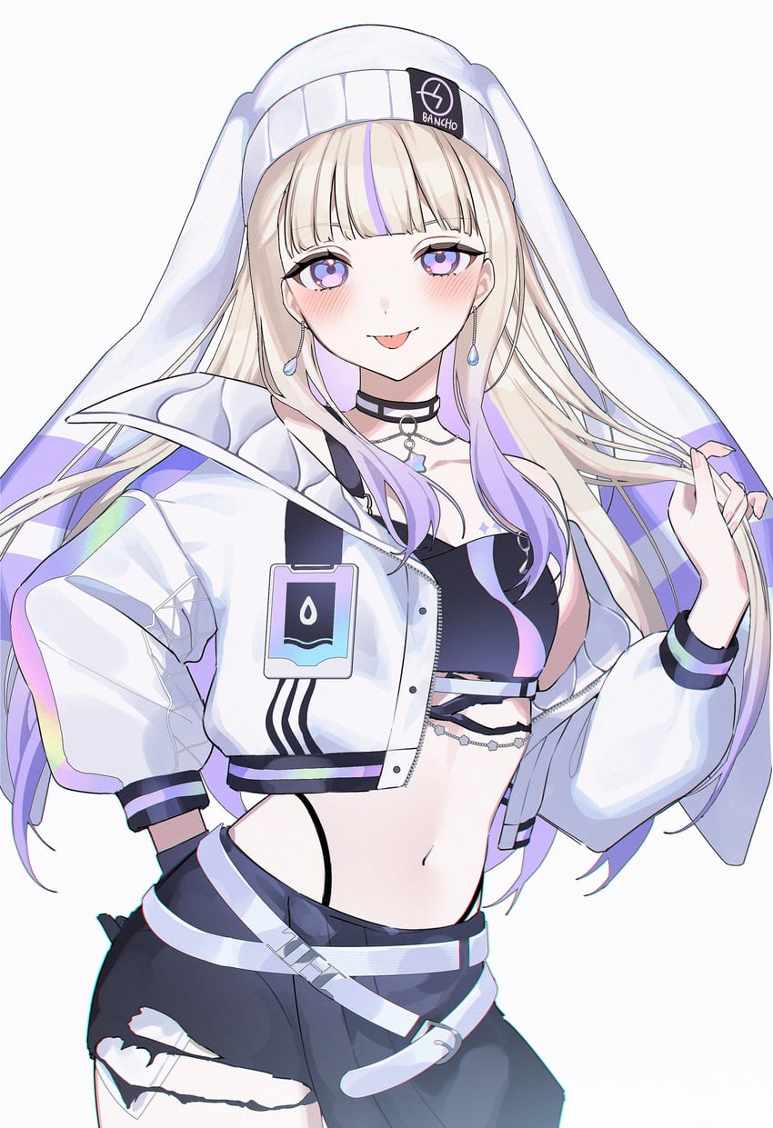 Hololive、hololive DEV_IS、等轰一奏 1名女孩 :p 动物帽子 腰带 黑领