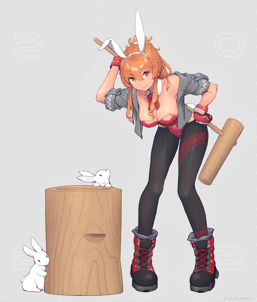 原创、nyaka aki (nakaaki masashi) 1名女孩 2023年 愤怒面孔 兽耳发箍 兽耳
