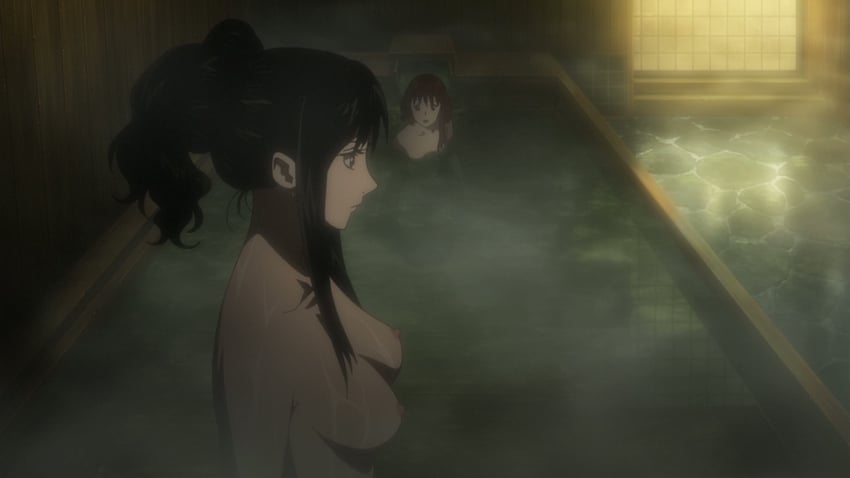 Blood-C 沐浴 naked female 乳头 裸体