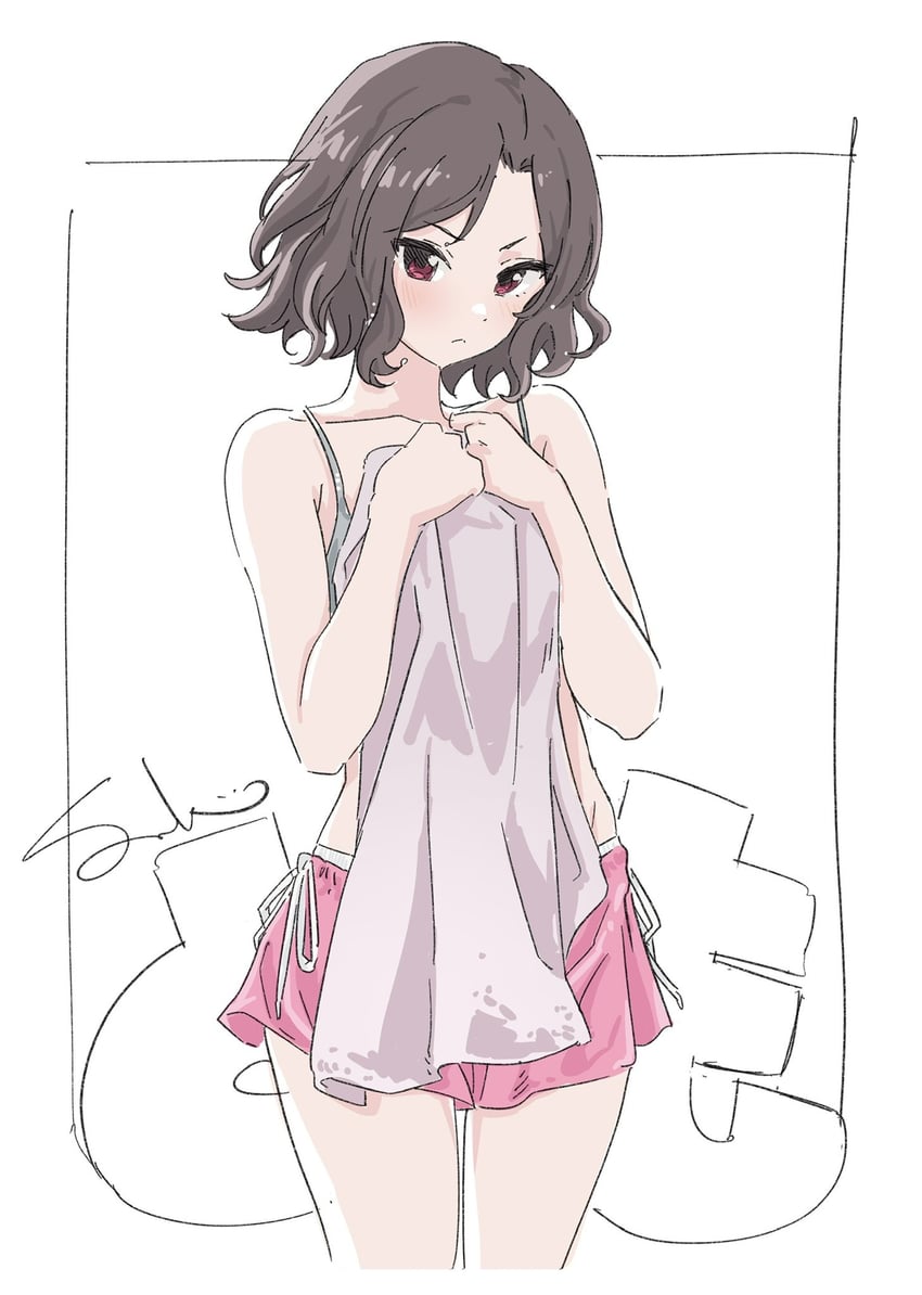 少女乐队的呐喊、海老冢智 1名女孩 脸红 胸罩 角色名称 闭嘴