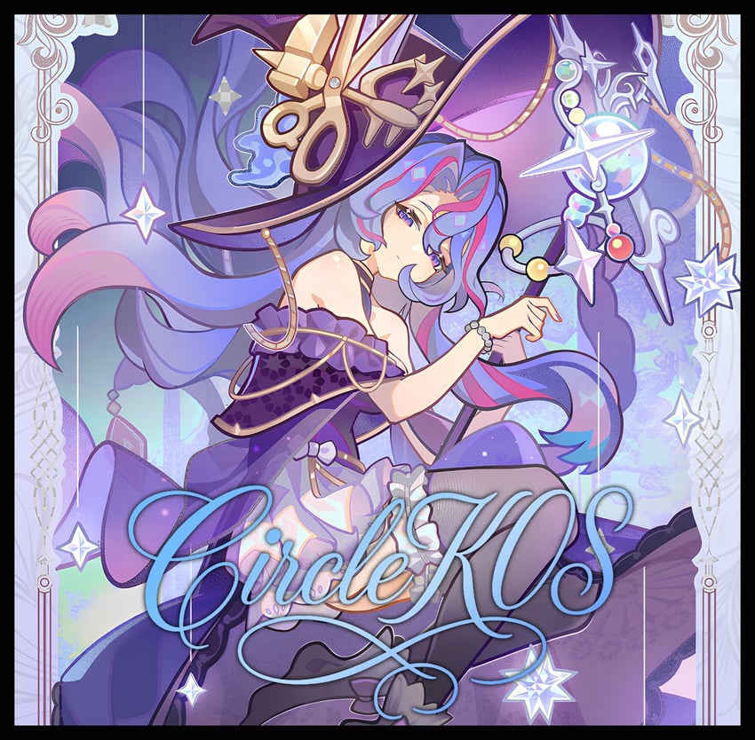 游戏王、witchcrafter madame rilliona 1名女孩 作者名 露肩 边框 决斗怪兽