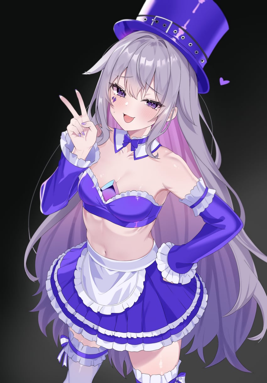 Hololive、Hololive英语、街头霸王 1名女孩 围裙 露肩 比基尼 只穿比基尼上衣
