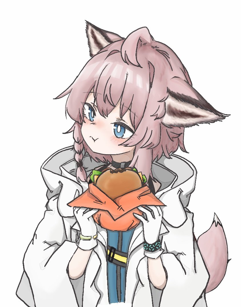 明日方舟、苏苏洛 (明日方舟) 1名女孩 呆毛 兽耳 黑色项圈 蓝眼