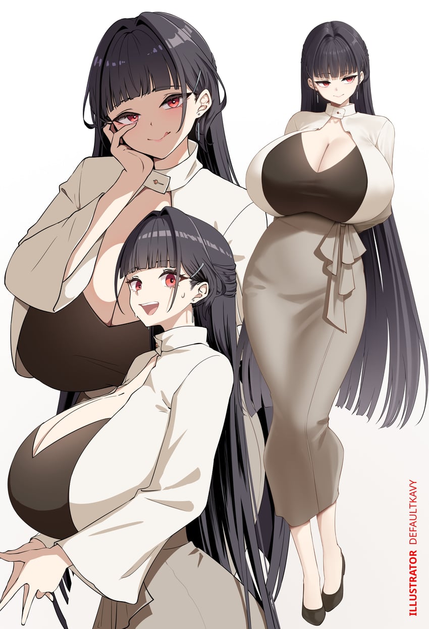 姬神绘卷、天照 (姬神绘卷) 1名女孩 :p 黑发 齐刘海 乳房