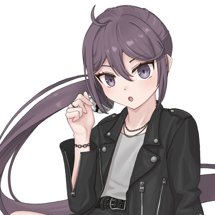 舰队Collection、曙 (舰队Collection) 呆毛 替换服装 铃铛 黑色夹克 西装外套
