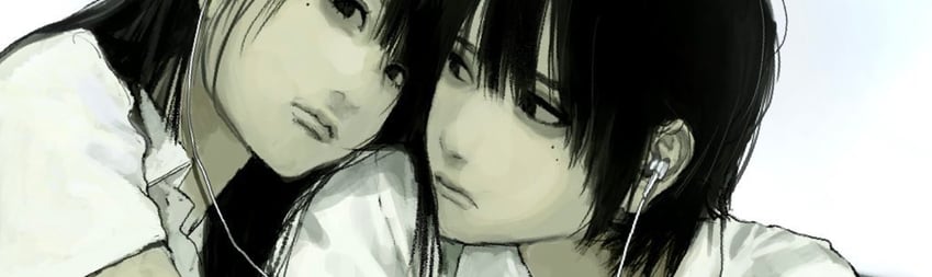 原创 1名男孩 1名女孩 黑瞳 黑发 耳机