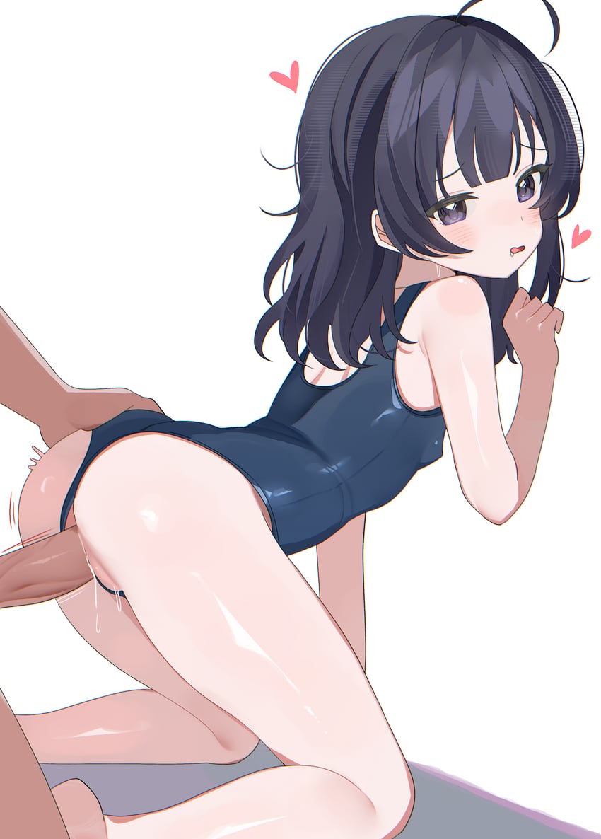 原创 1名男孩 1名女孩 呆毛 屁股 黑瞳