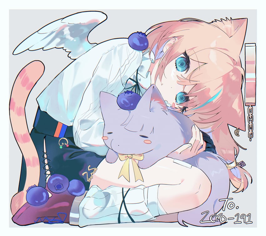 韵律源点 Arcaea、怜悯 (Arcaea) 1名女孩 兽耳 创可贴 腿上的创可贴 黑色裙子
