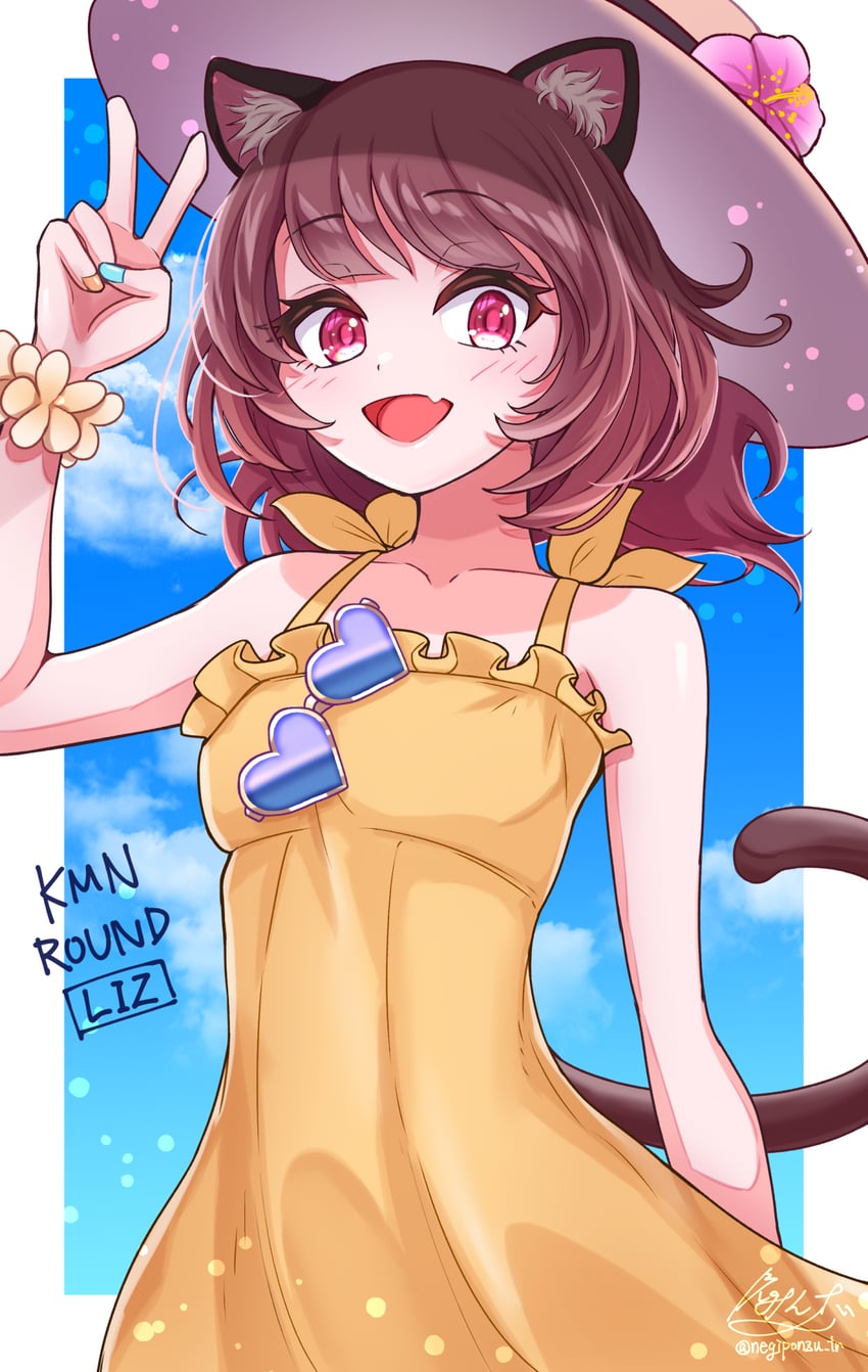 KMNZ、LIZ (KMNZ) 1名女孩 :D 兽耳毛 兽耳 蓝色镜片眼镜