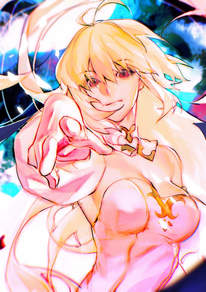 Fate/Grand Order、Fate系列、月姬 1名女孩 呆毛 露背裙 露背装 露肩