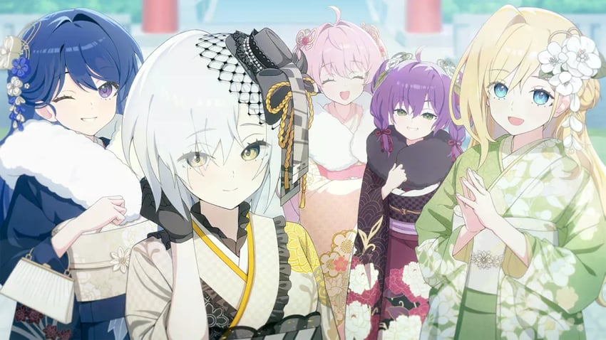 Muv-Luv、Muv-Luv Girls Garden、一条白奈 5名女孩 呆毛 包 黑色手套 黑帽子