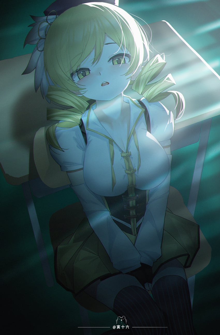 魔法少女小圆、巴麻美、巴麻美 (魔法少女) 1名女孩 作者标志 作者名 贝雷帽 黑色手套