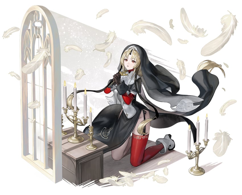 另一个伊甸、eleanor (another eden) 1名女孩 黑色连衣裙 黑色手套 黑面纱 金发