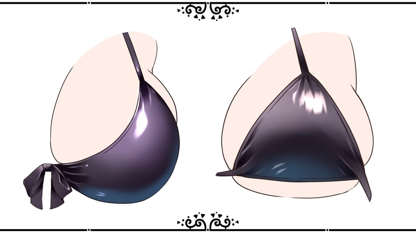 原创 1名女孩 比基尼 只穿比基尼上衣 黑色比基尼 乳部聚焦