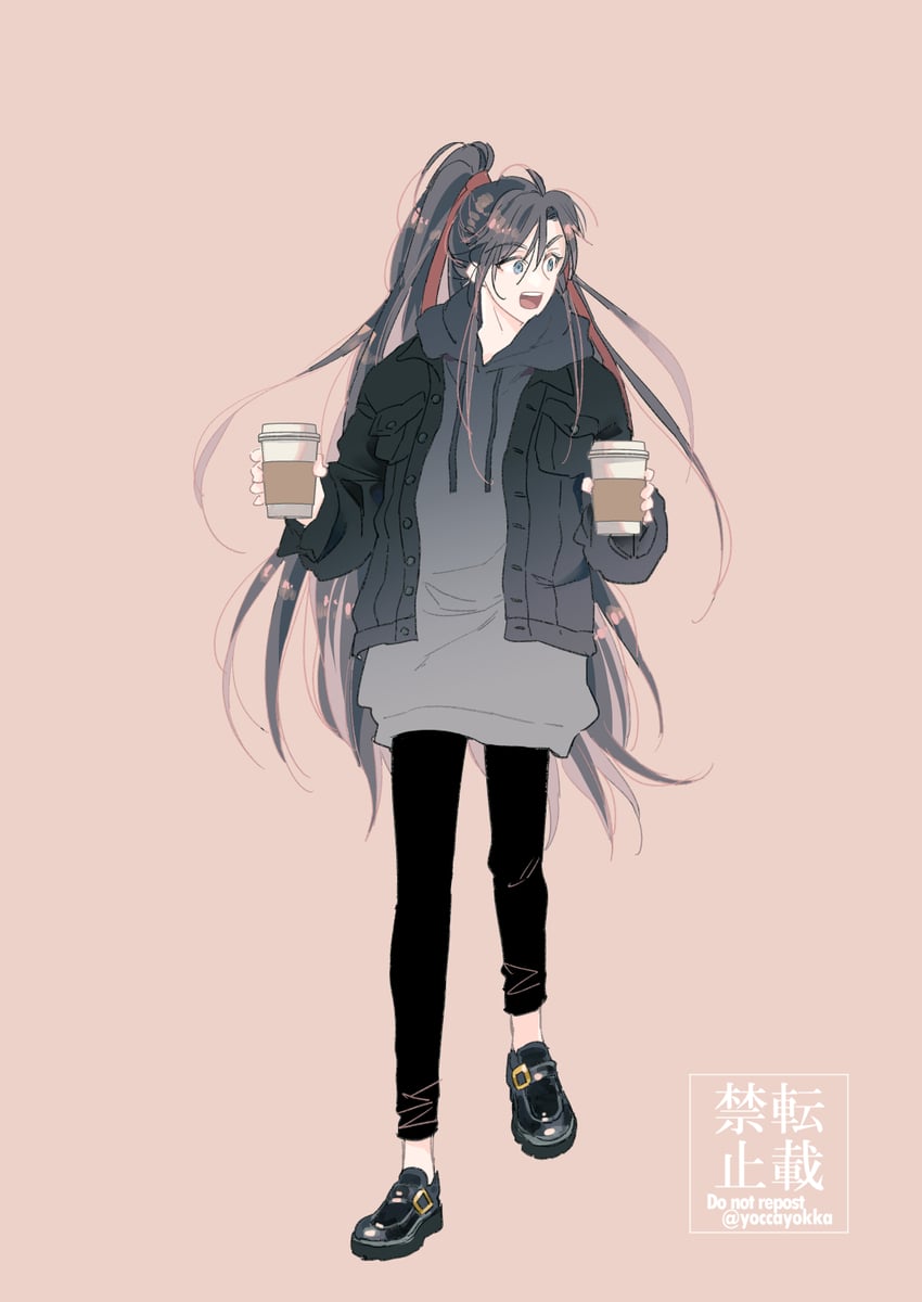 魔道祖师、魏无羡 1名男孩 :D 呆毛 替换服装 黑发