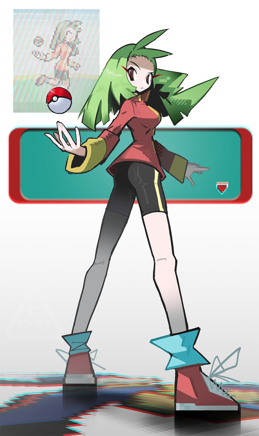宝可梦、宝可梦 红宝石/蓝宝石/绿宝石、ace trainer (female) (pokemon rse) 1名男孩 1名女孩 屁股 针织帽 黑色短裤