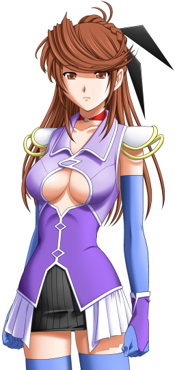 降临天使 En Ciel 莉奈、hayami mari、stela exita 1名女孩 2000年代风格 蓝色过膝袜 乳房 棕眼睛