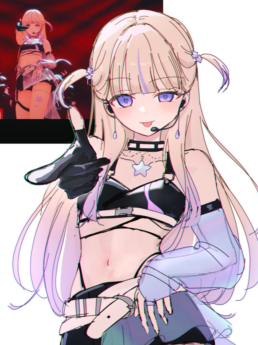 Hololive、hololive DEV_IS、等轰一奏 1名女孩 :p 腰带 黑领 黑色手套