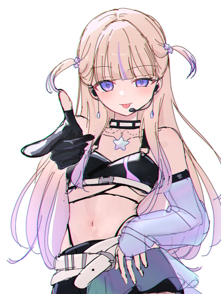 Hololive、hololive DEV_IS、等轰一奏 1名女孩 :p 腰带 黑领 黑色手套