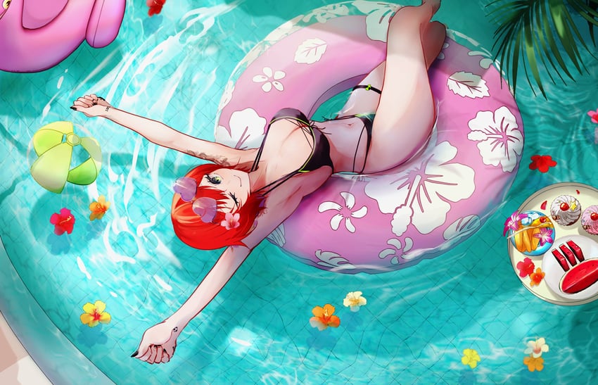 个人势虚拟主播、Elly (VTuber) 1名女孩 手臂纹身 腋下 球 沙滩球